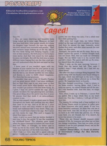 Caged as it appeared in YT magazine