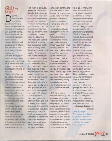 A Balanced World (Original article) as it appeared in YT magazine